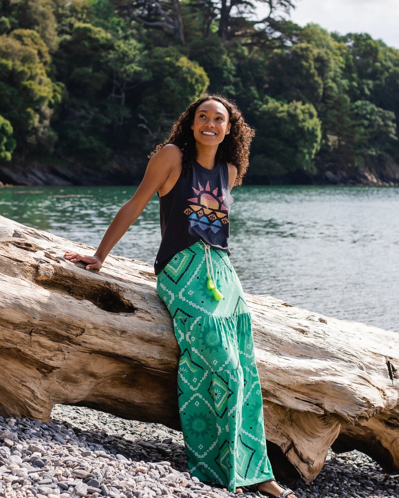 Sunray Recycled Cotton Vest - Black - Lifestyle