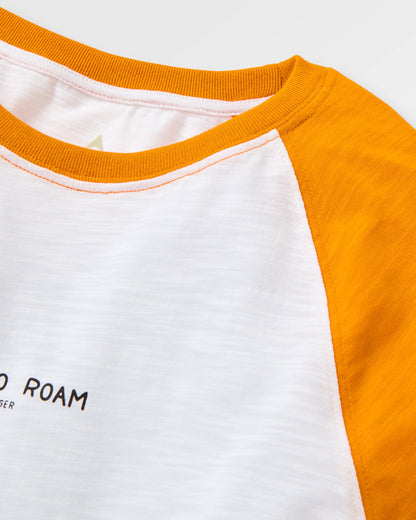 Explore LS Raglan T-Shirt - White - Flatlay