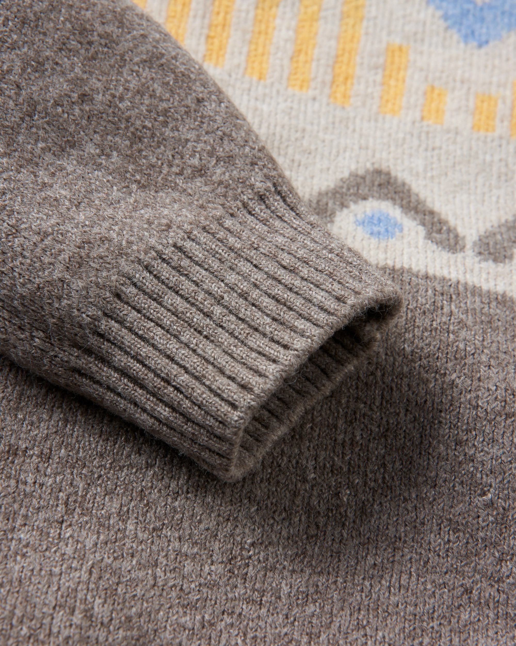 Nettle Recycled Knitted Jumper - Birch - Flatlay