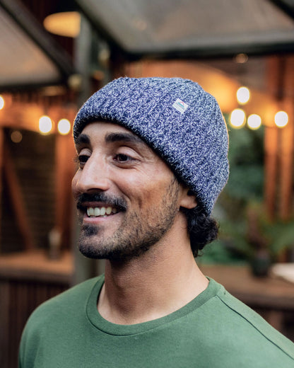 Male_Fisherman Marl Beanie - Rich Navy