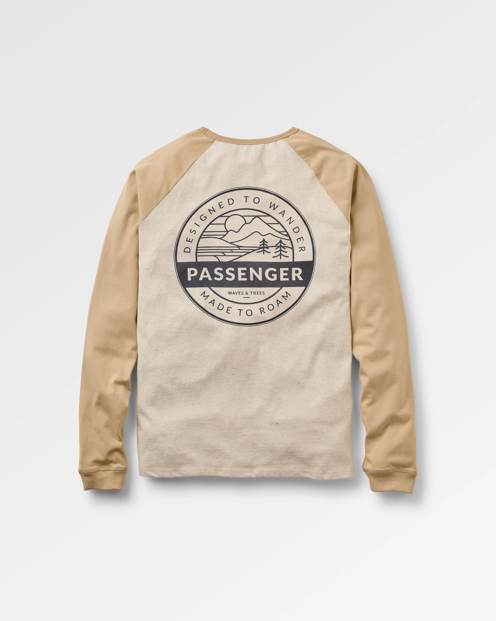 Odyssey Recycled Cotton Raglan T-Shirt - Milky Marl - Flatlay