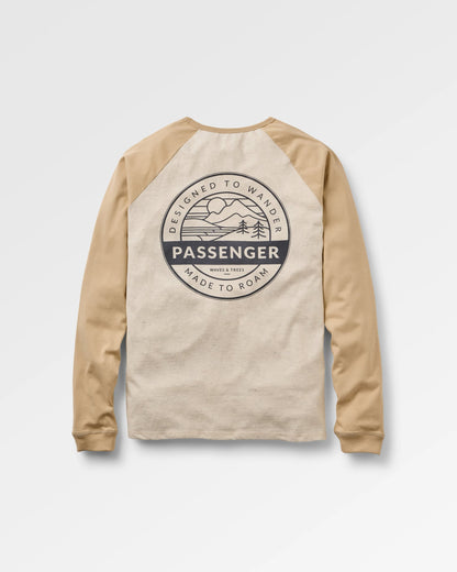 Odyssey Recycled Cotton Raglan T-Shirt - Milky Marl - Flatlay