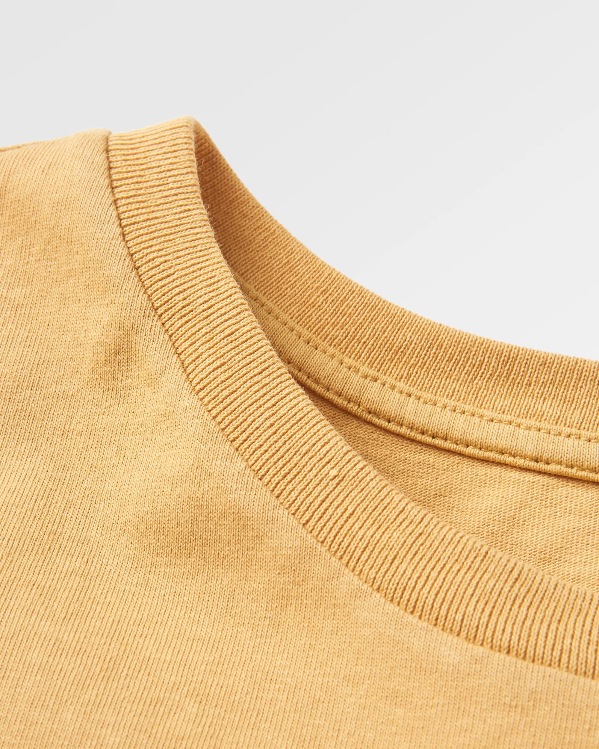 Escapism Recycled Cotton T-Shirt - Mustard Gold - Flatlay