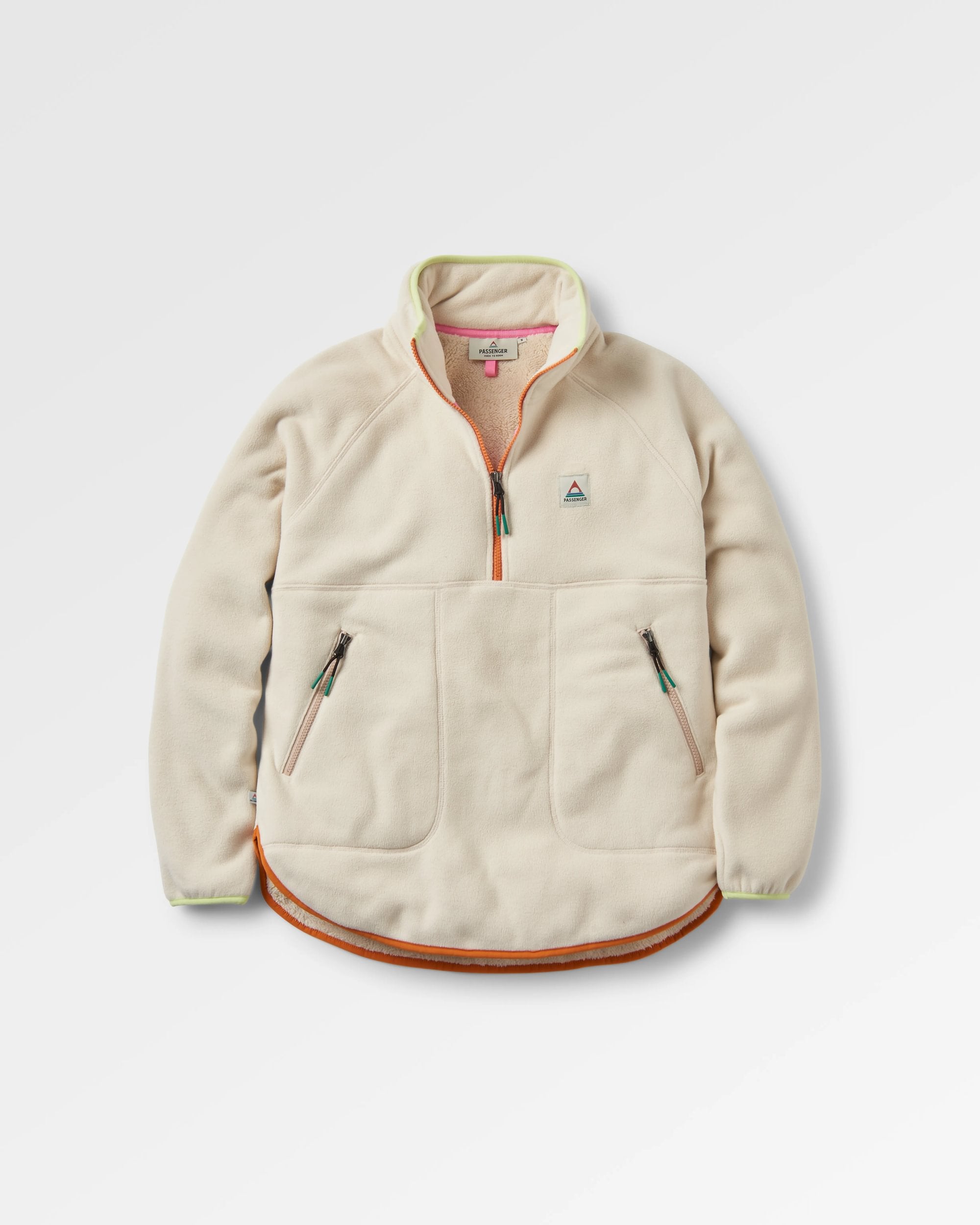 Folksy Recycled Sherpa Fleece - Oat - Flatlay