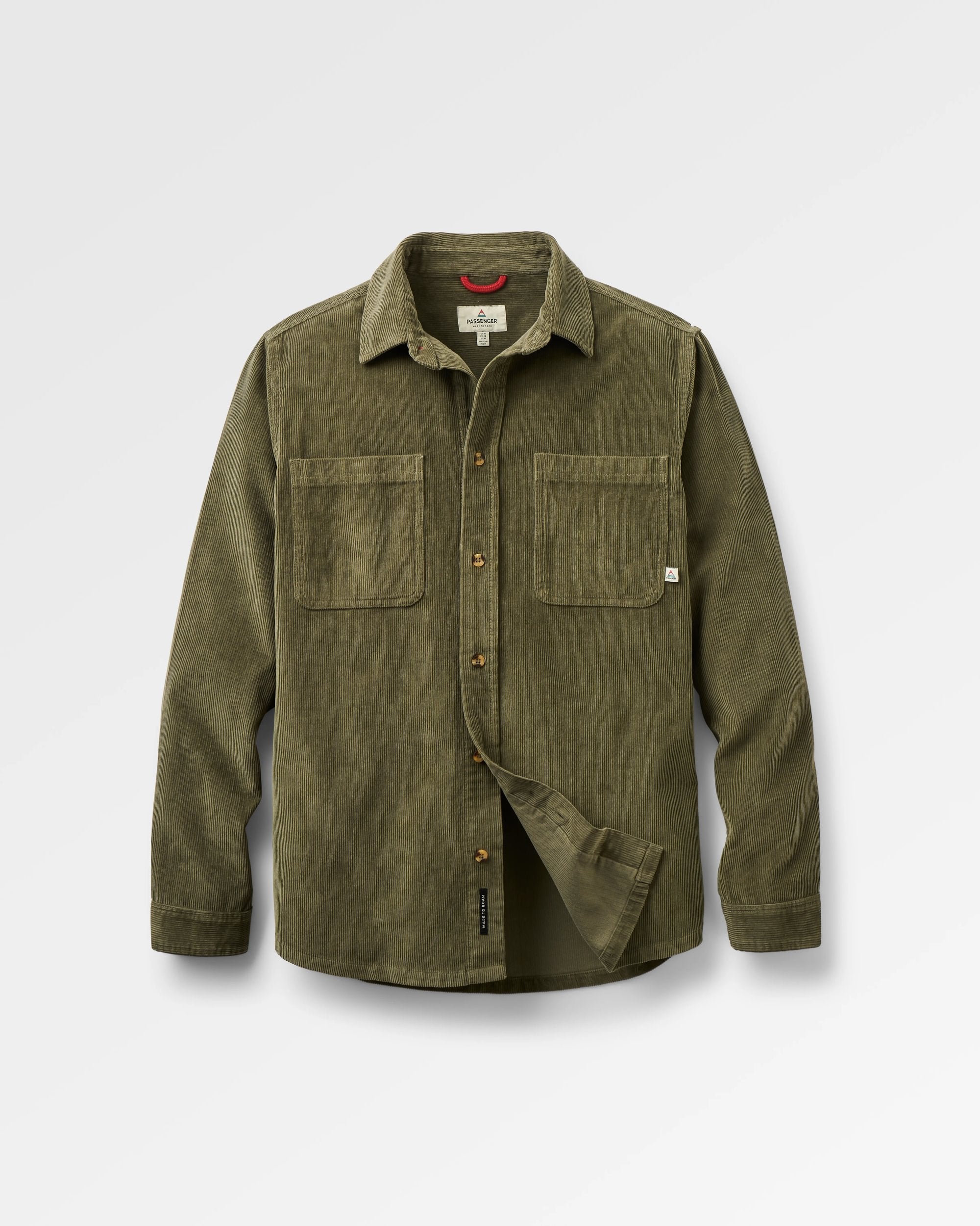 Backcountry Cord Shirt - Dusty Olive - Flatlay