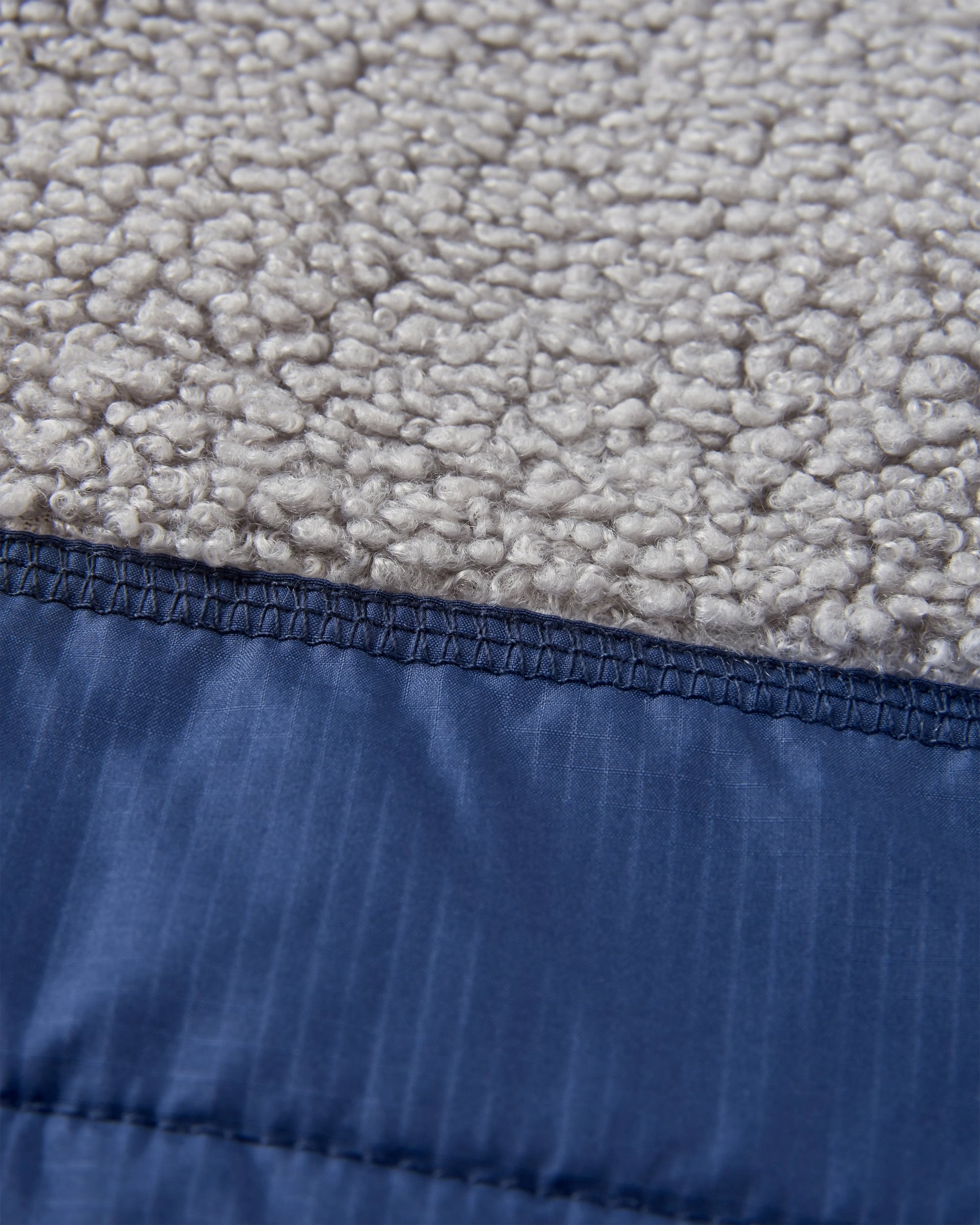 Born Explorer Recycled Polar-Lined Sherpa Fleece - Steel Grey - Flatlay