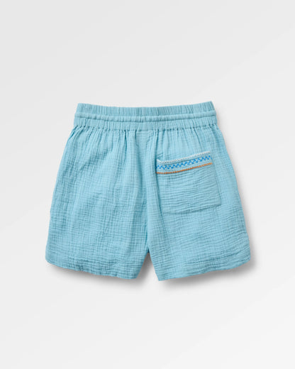 Waveney Short - Retro Blue  - Flatlay