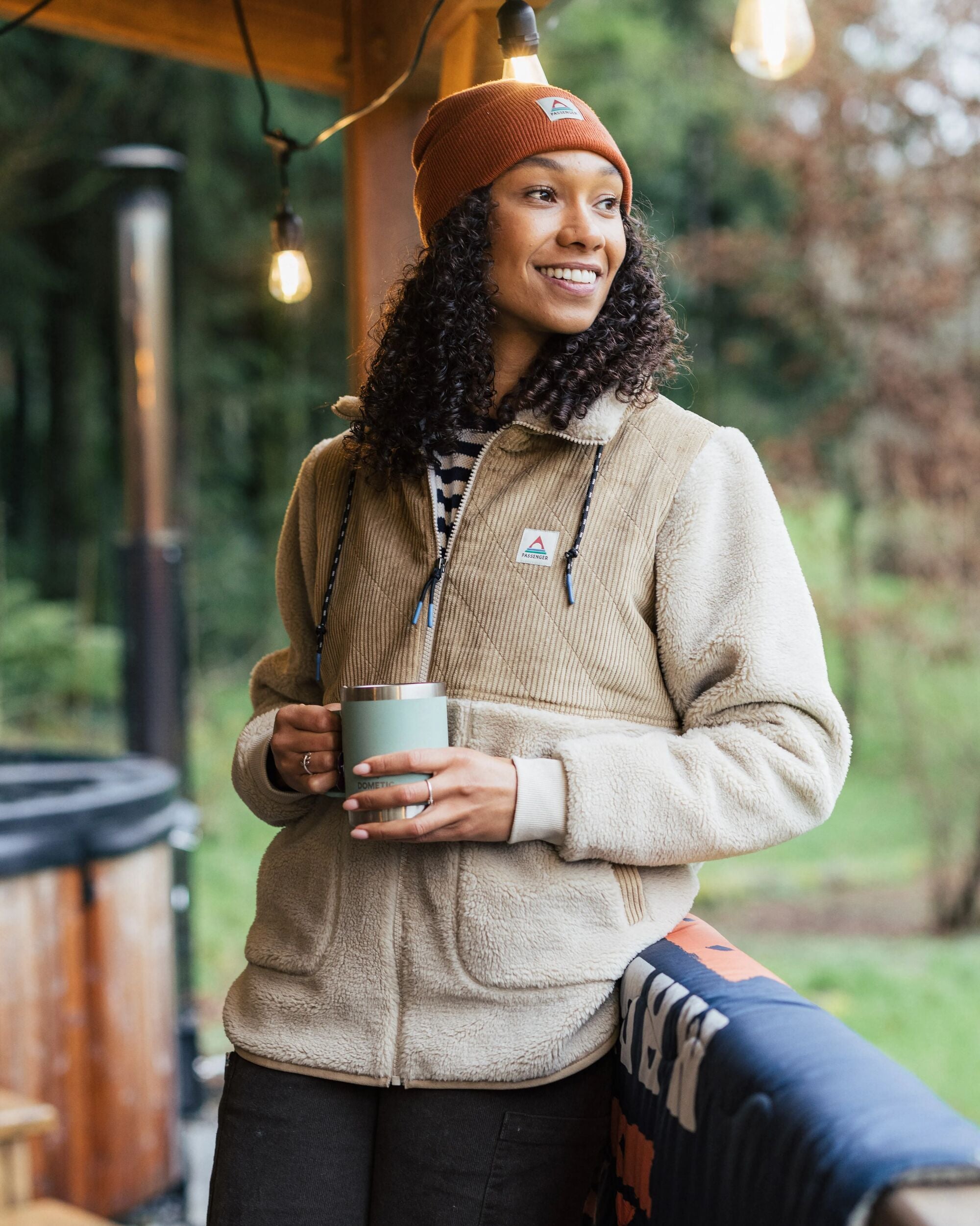 Awaken Recycled Deep-Pile Sherpa Fleece - Feather/Biscuit - Lifestyle