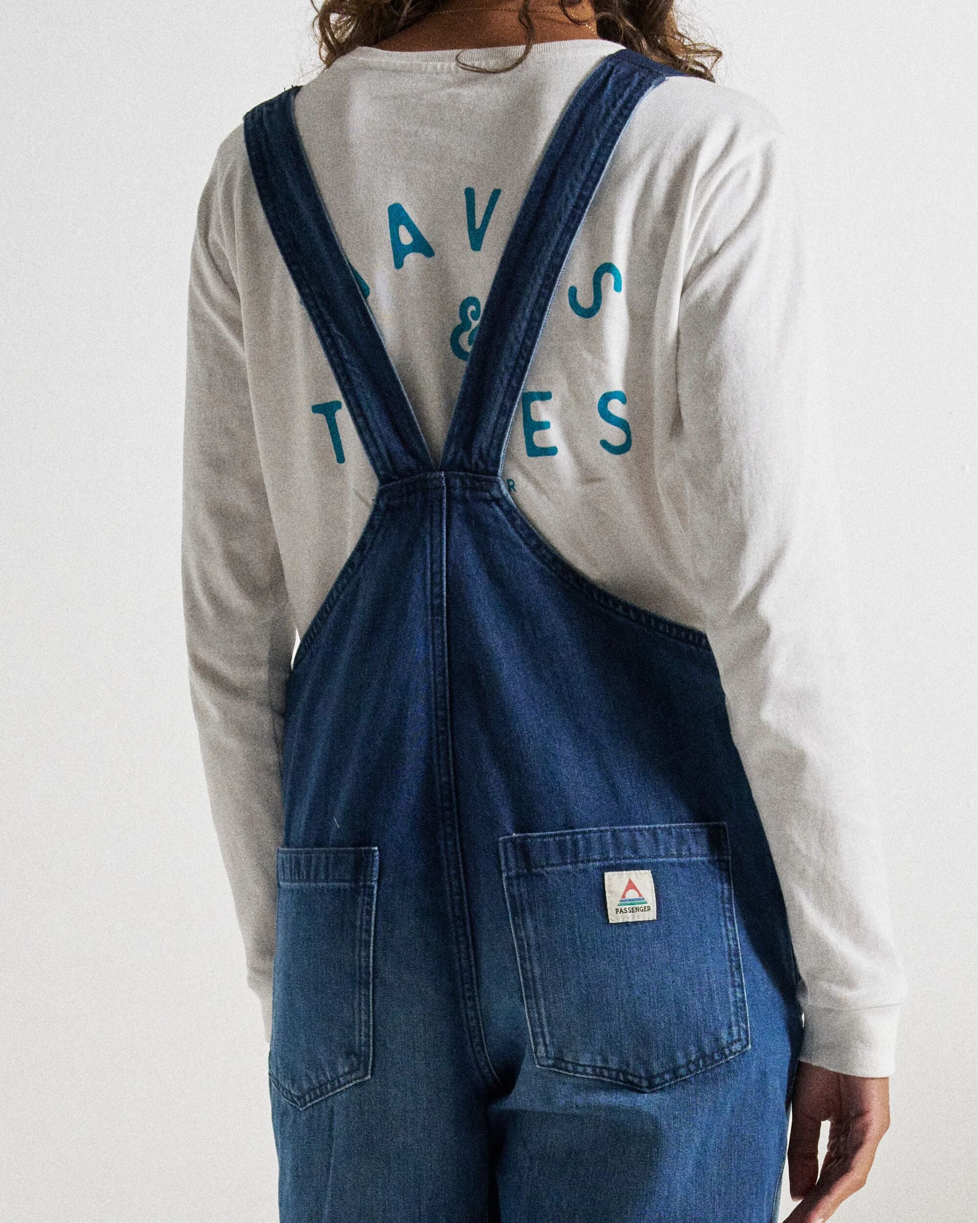 Shuffle Denim Dungarees Denim Blue – Passenger