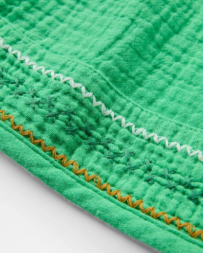 Waveney Top - True Green - Flatlay