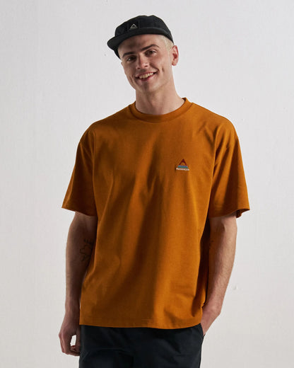 Vita Organic Relaxed Fit T-Shirt - Retro Orange - Studio Model