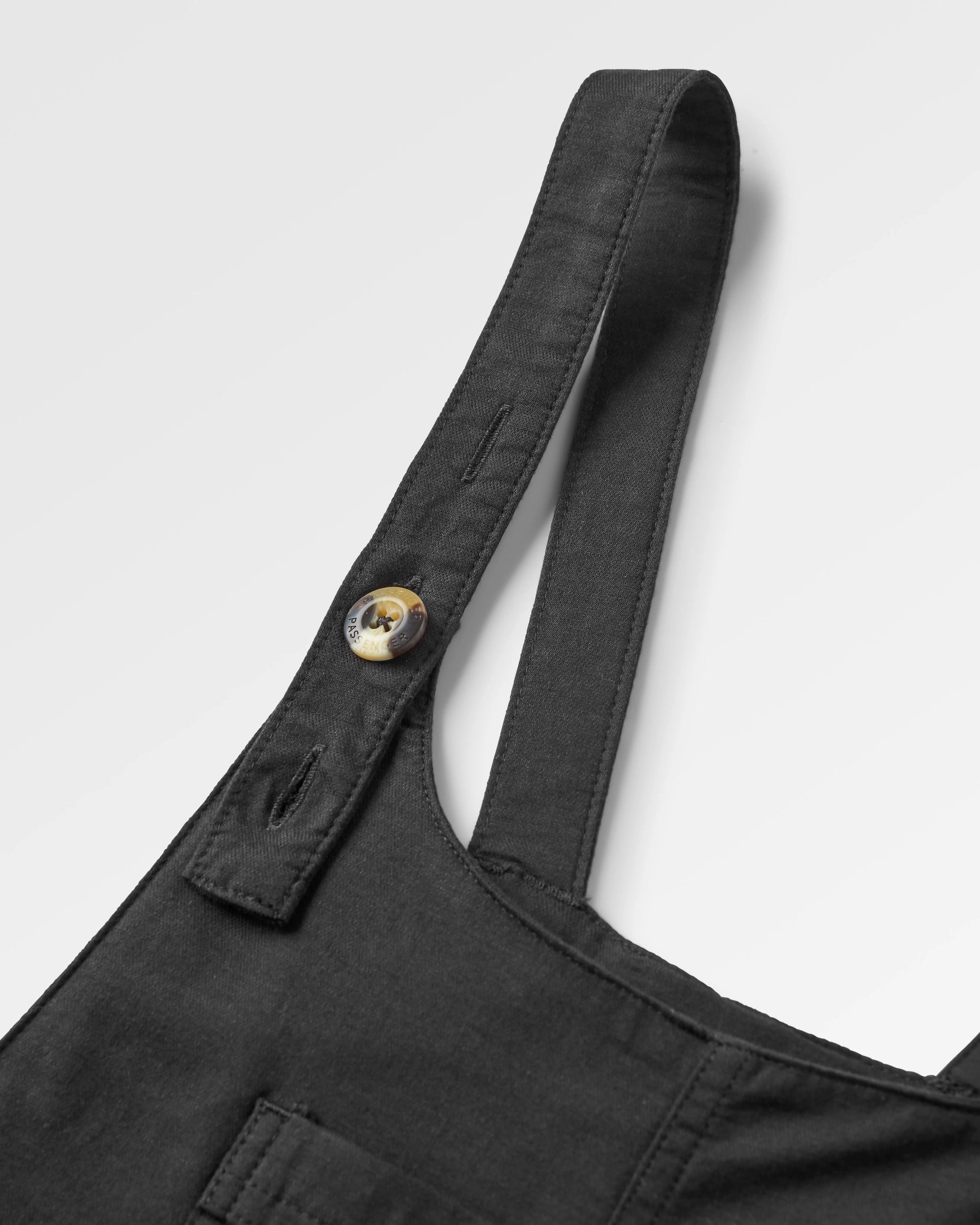 Meadows Organic Cotton Dungarees - Black - Flatlay