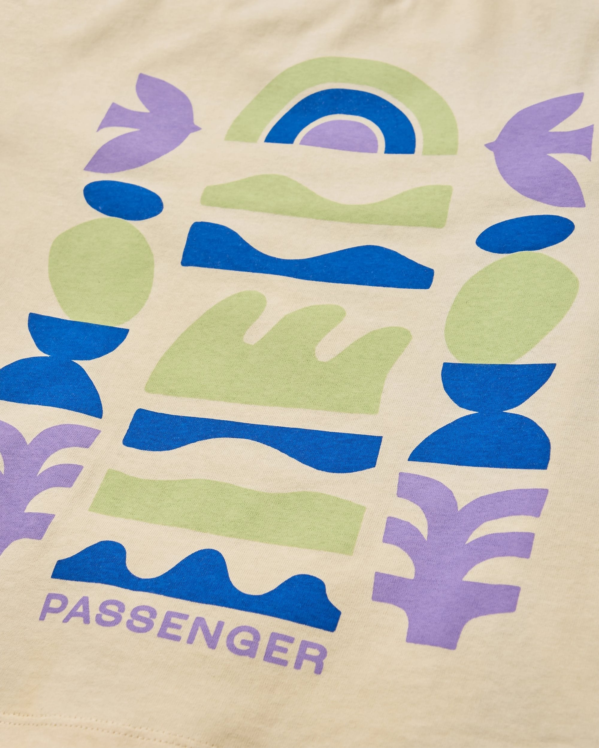 Papercut Recycled Cotton Vest - Birch - Flatlay