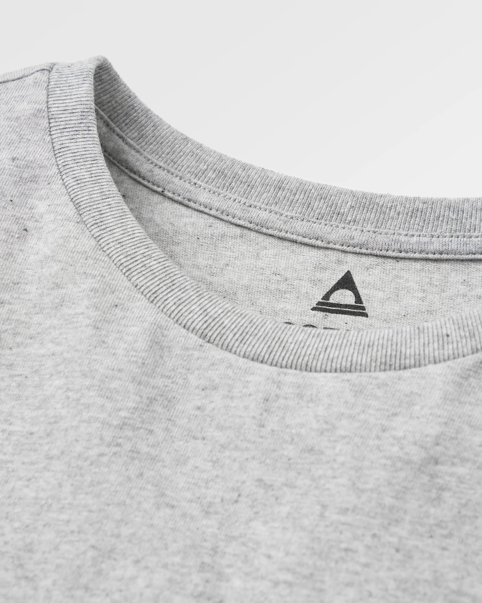 Passenger Recycled Cotton T-Shirt - Grey Marl - Flatlay