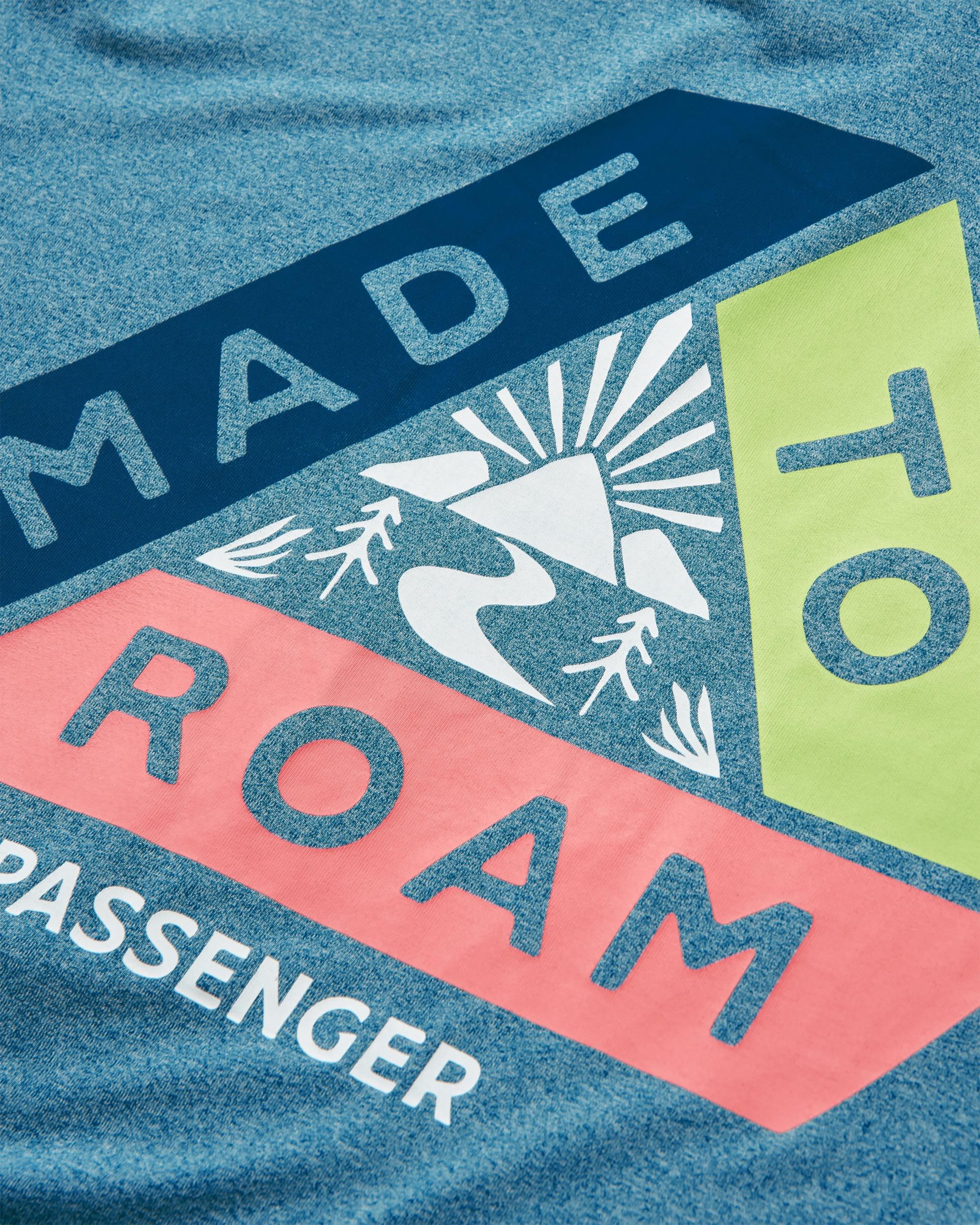 Classic Active Recycled T-Shirt - Blue Steel Marl - Flatlay