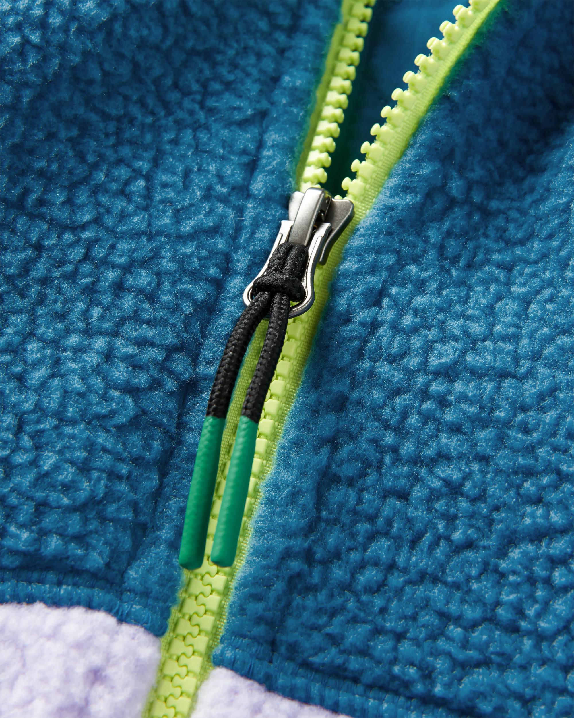 Fairbanks Full Zip Recycled Sherpa Fleece - Lilac Mist - Flatlay