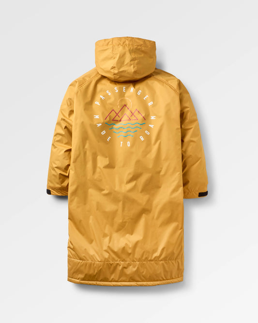 Escapism Recycled Sherpa Lined Changing Robe - Spruce Yellow