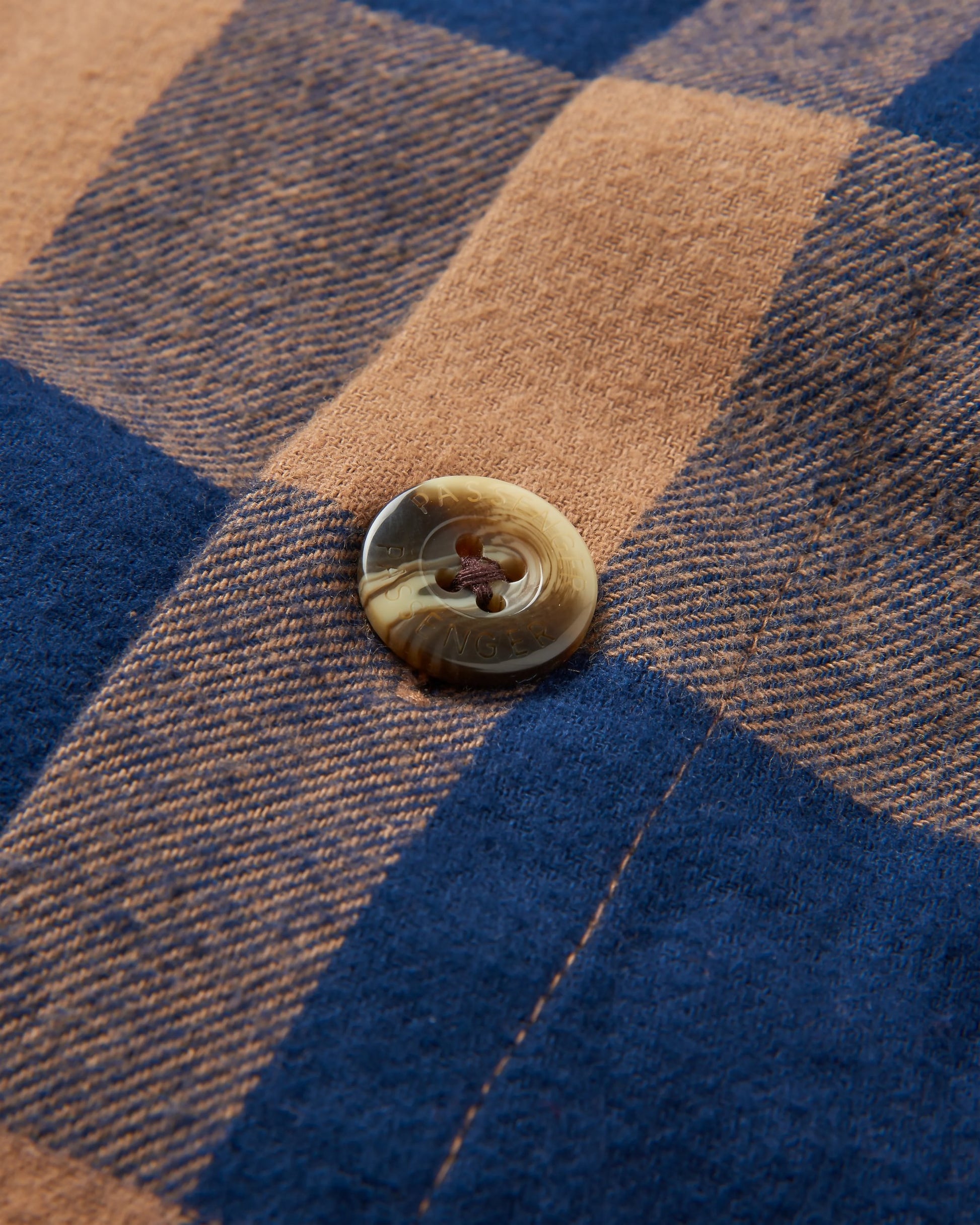 Rustic 2.0 Organic Cotton Shirt - Toffee/Rich Navy Buffalo