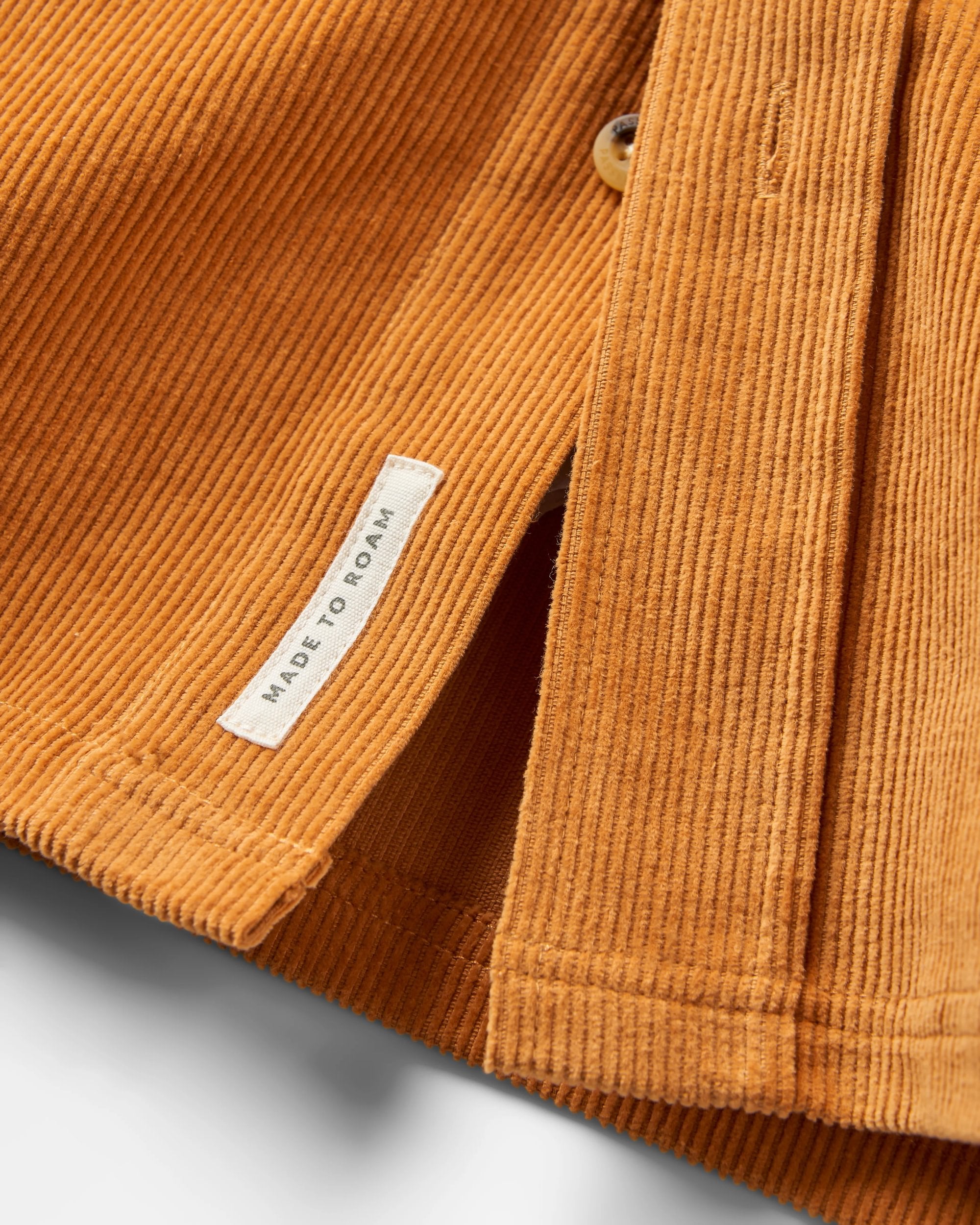 Backcountry Short Sleeve Cord Shirt - Spruce Yellow - Flatlay