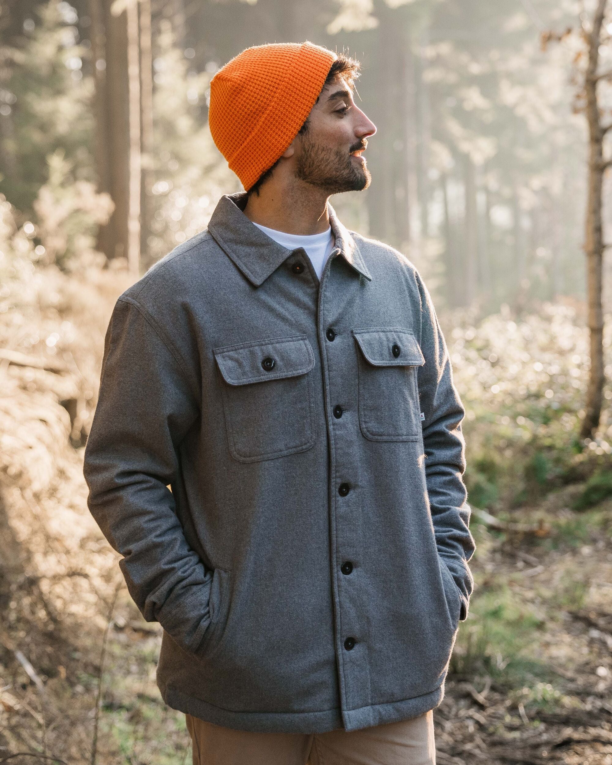 Freestyle Sherpa-Lined Overshirt - Grey Marl - Lifestyle