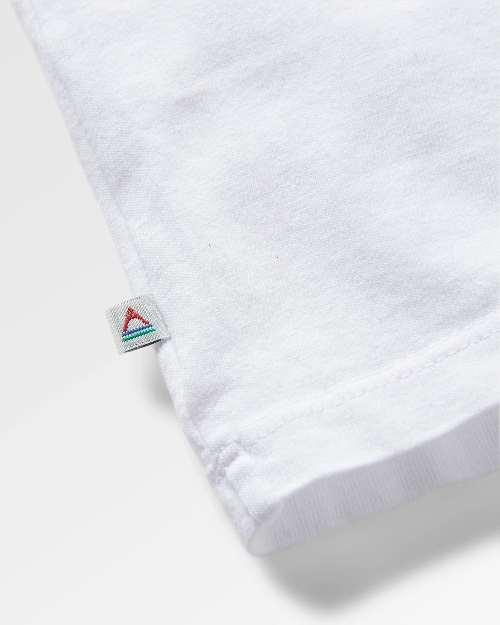 Alp Recycled Cotton T-Shirt - White - Flatlay