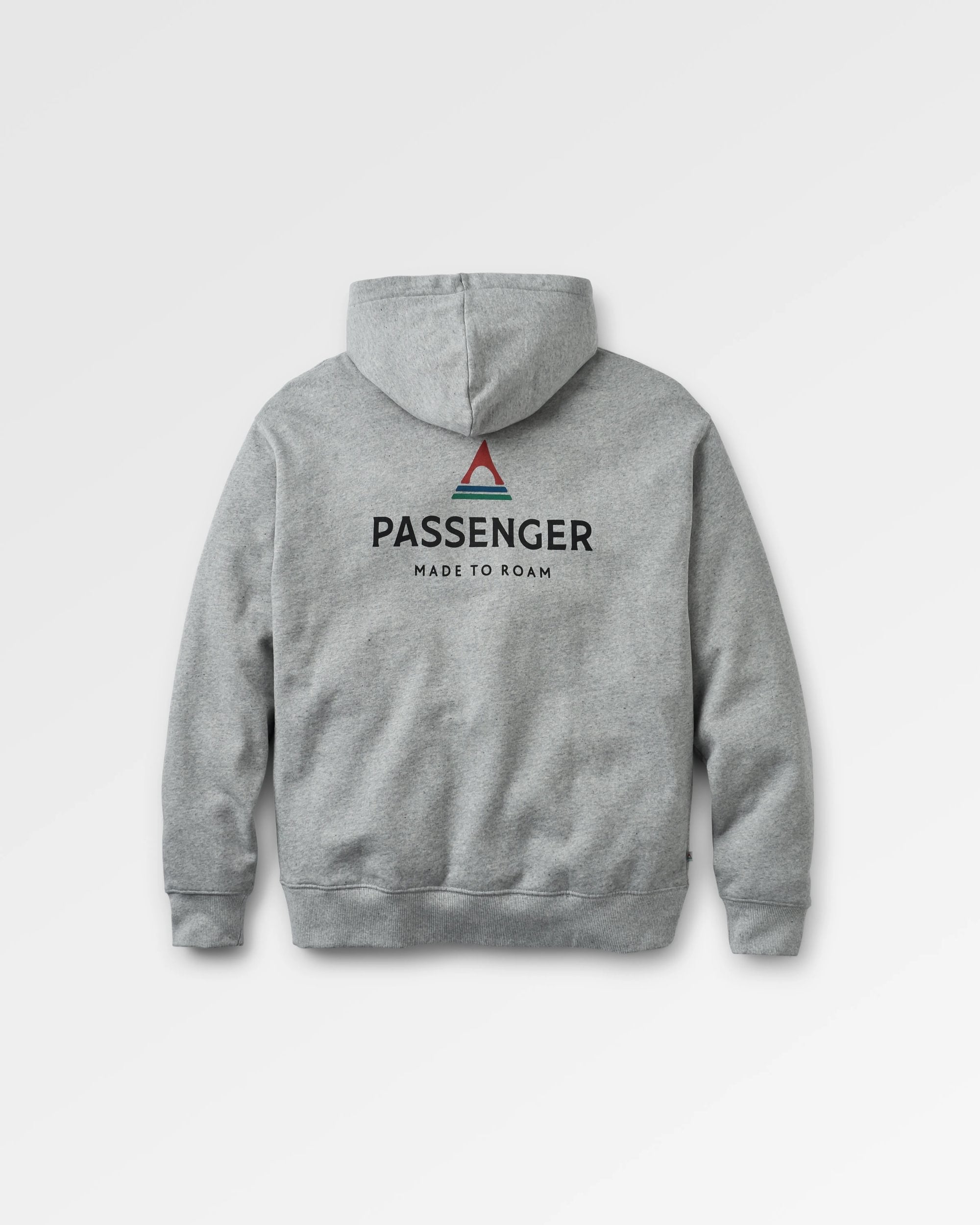 Passenger Relaxed Fit Hoodie - Grey Marl - Flatlay