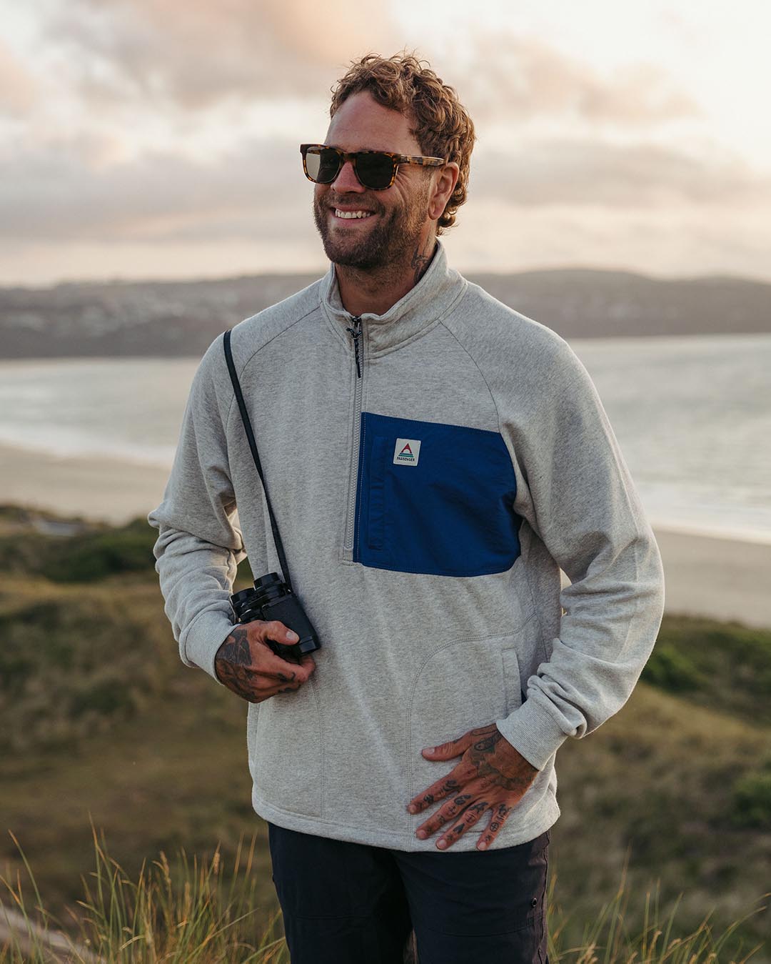 Offgrid 1/4 Zip Sweatshirt - Grey Marl