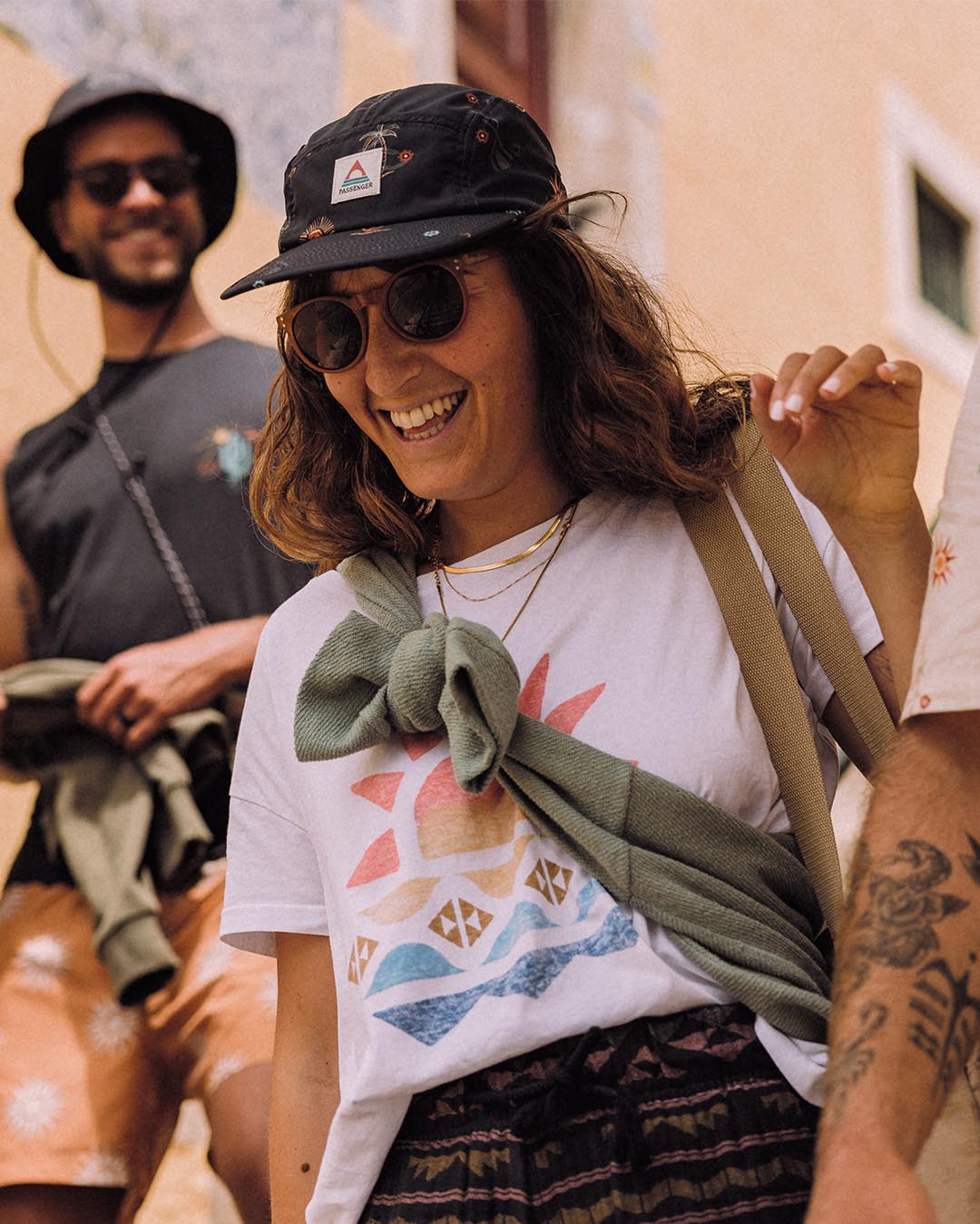 Aventura Recycled 5 Panel Cap - Black - Lifestyle - Female