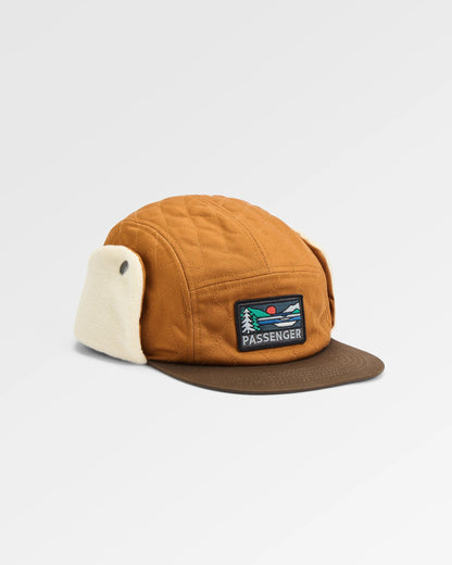 Nightfall Recycled Polar Fleece Lined Hat - Retro Orange - Flatlay