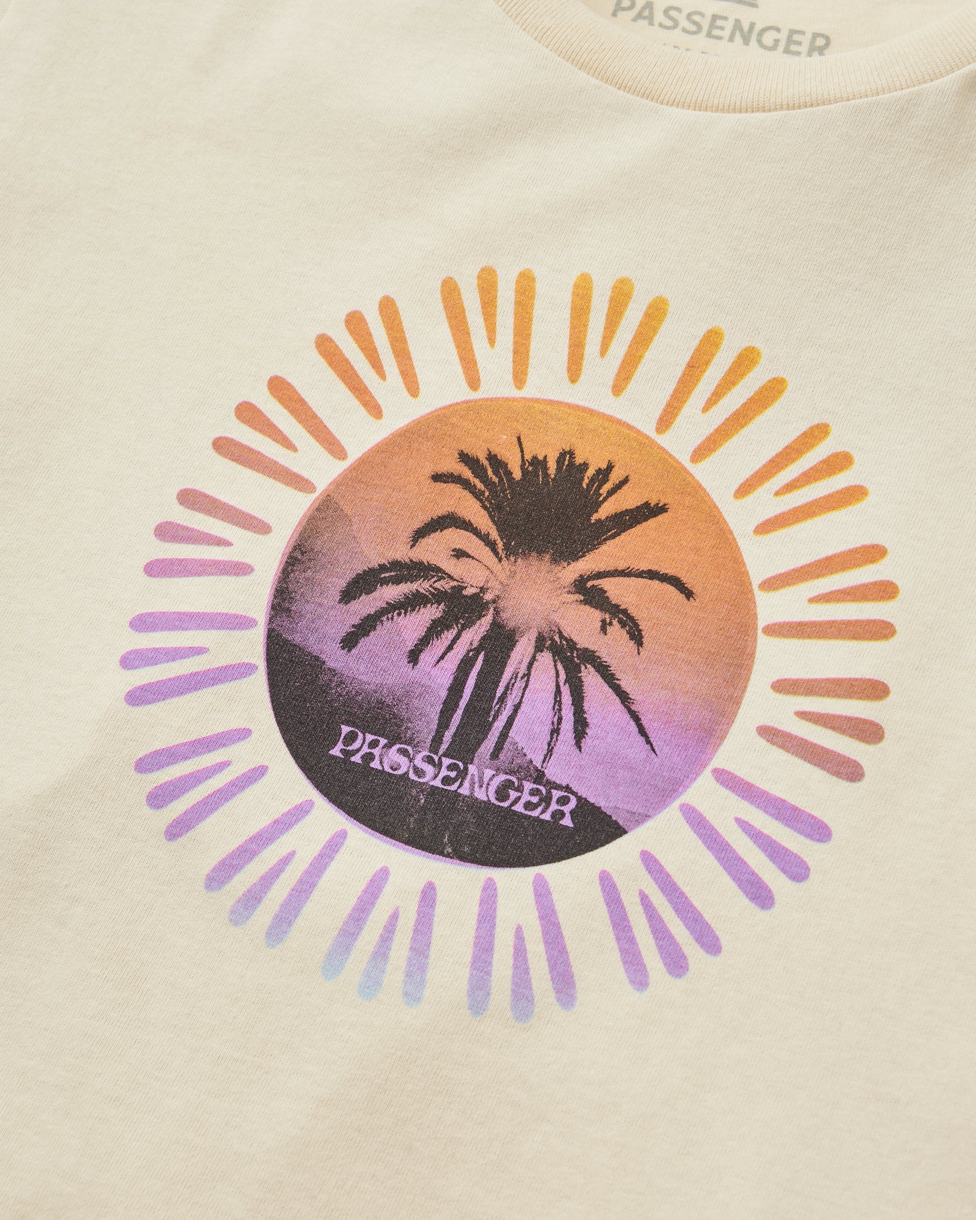 Shutter Recycled Cotton T-Shirt - Birch - Flatlay