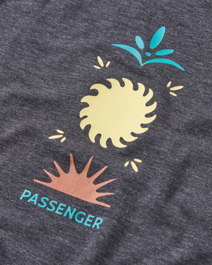 Womens Solscape Active T-Shirt - Faded Black Marl - Flatlay