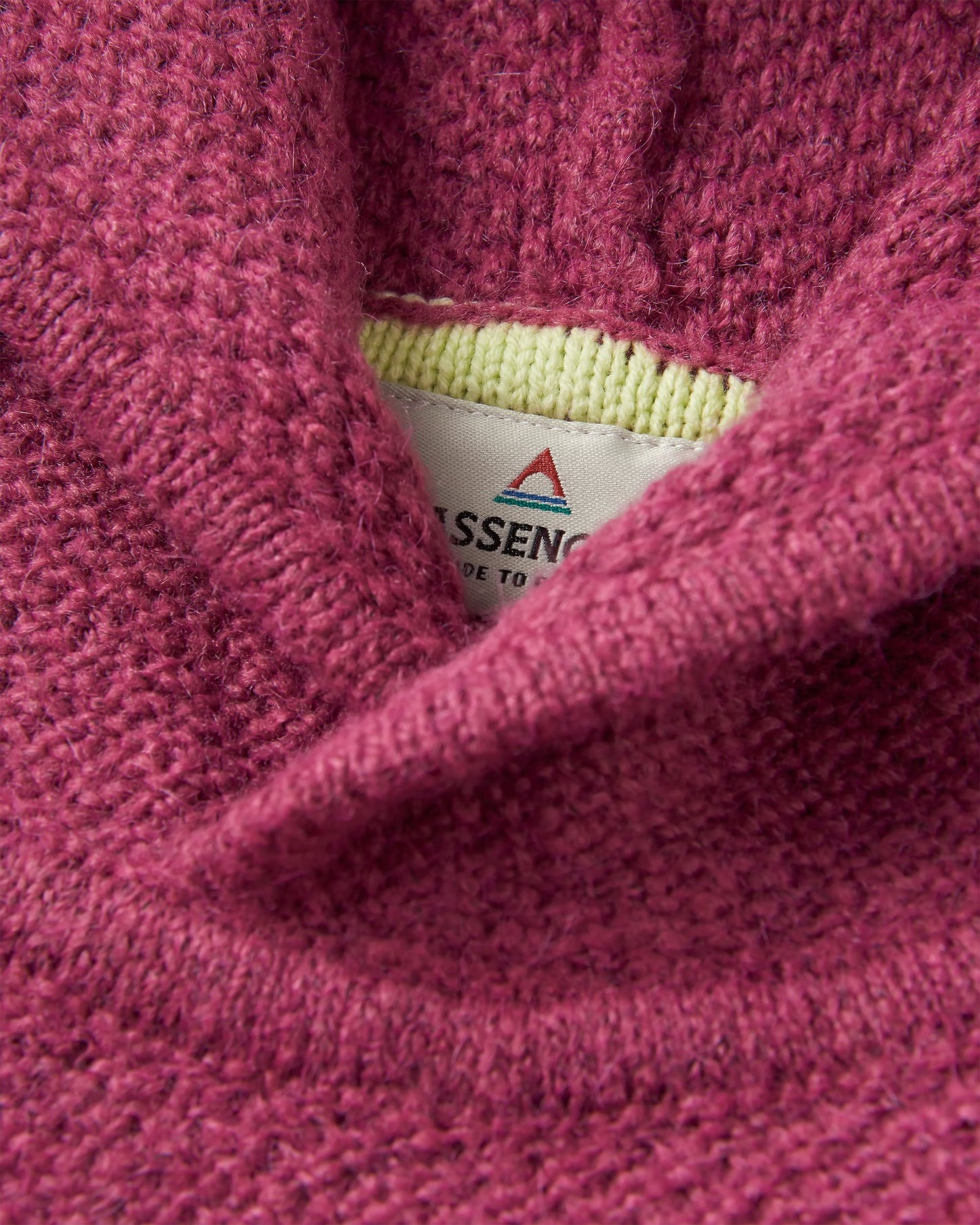 Cove Recycled Knitted Hoodie - Rhubarb