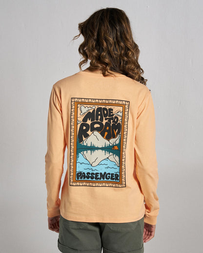 Reflect LS T-Shirt - Orange Peach - Studio Model