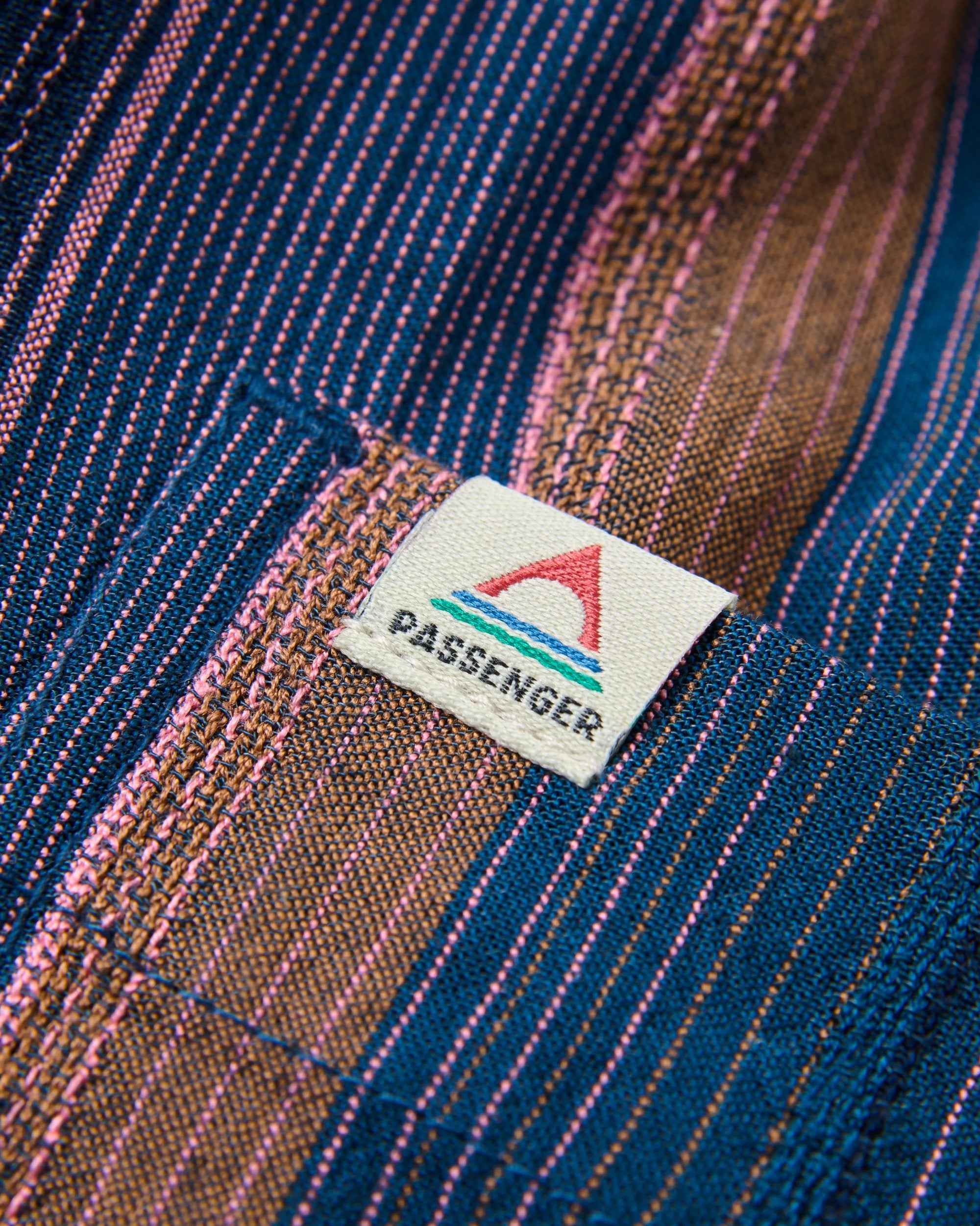 Zephyr Woven Maxi Skirt 2.0 - Dark Denim Multi Stripe - Flatlay