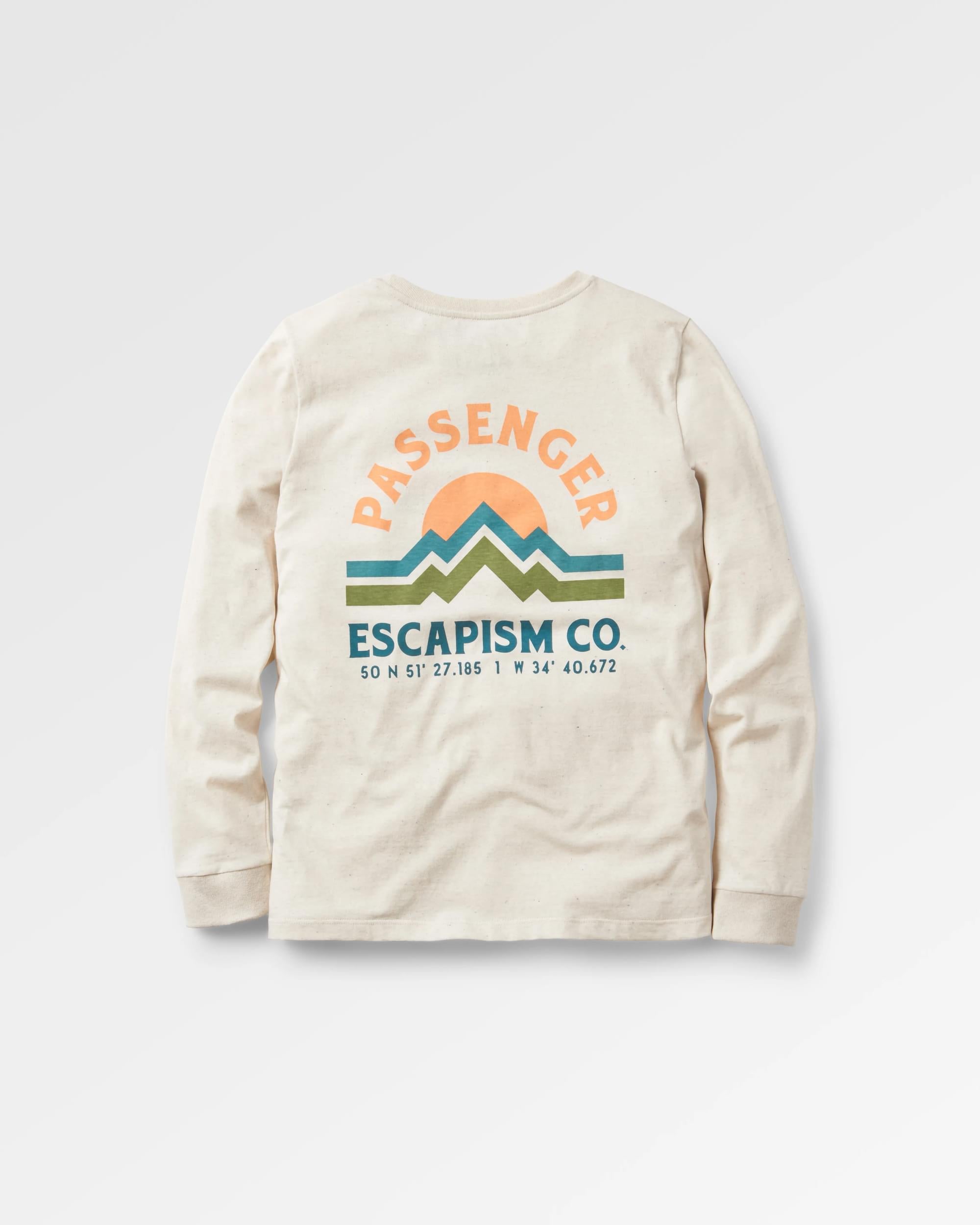 Breathe Recycled Cotton  LS T-Shirt - Milky Marl - Flatlay