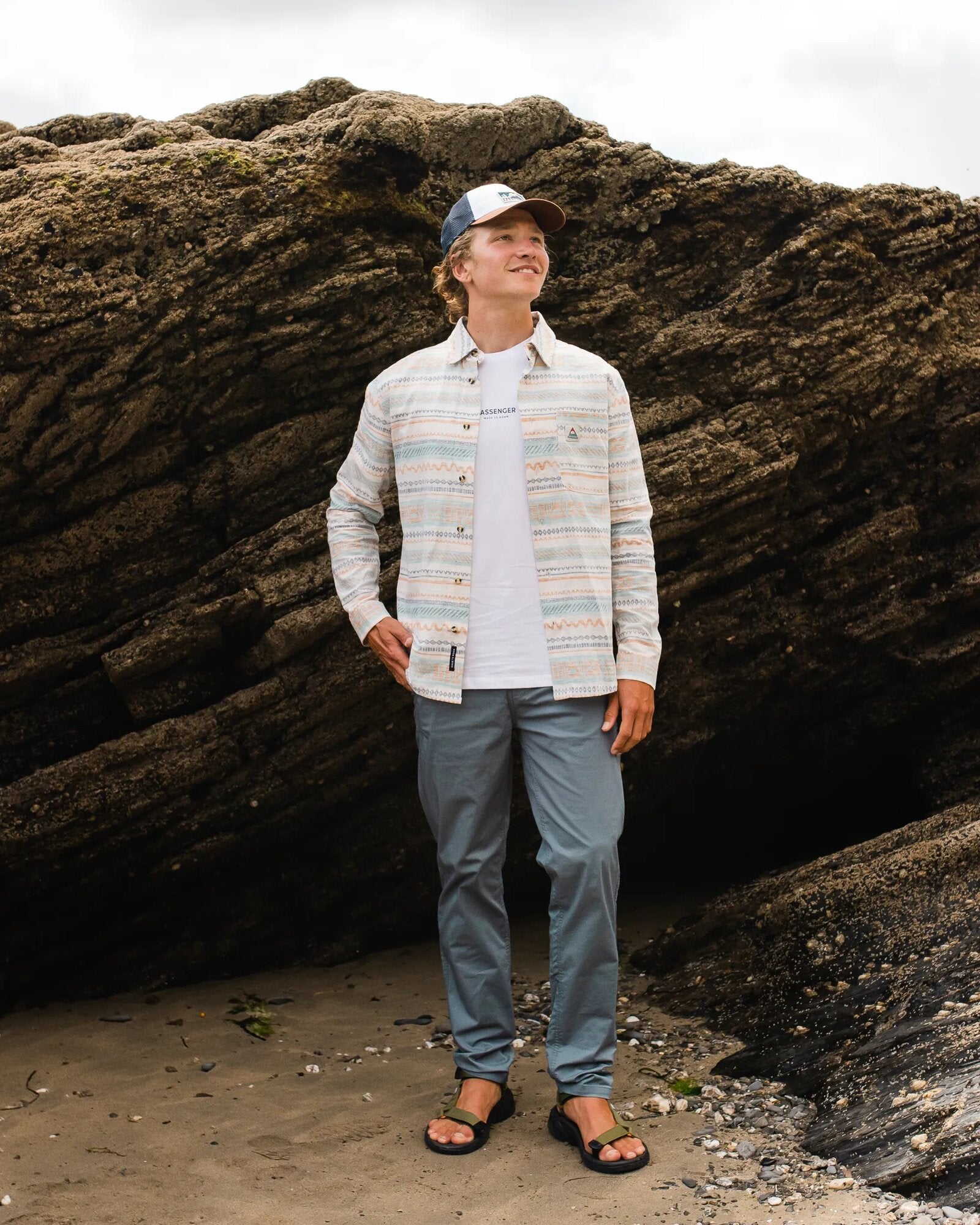 Amboro Organic Cotton Shirt - Patchwork Stripe Birch