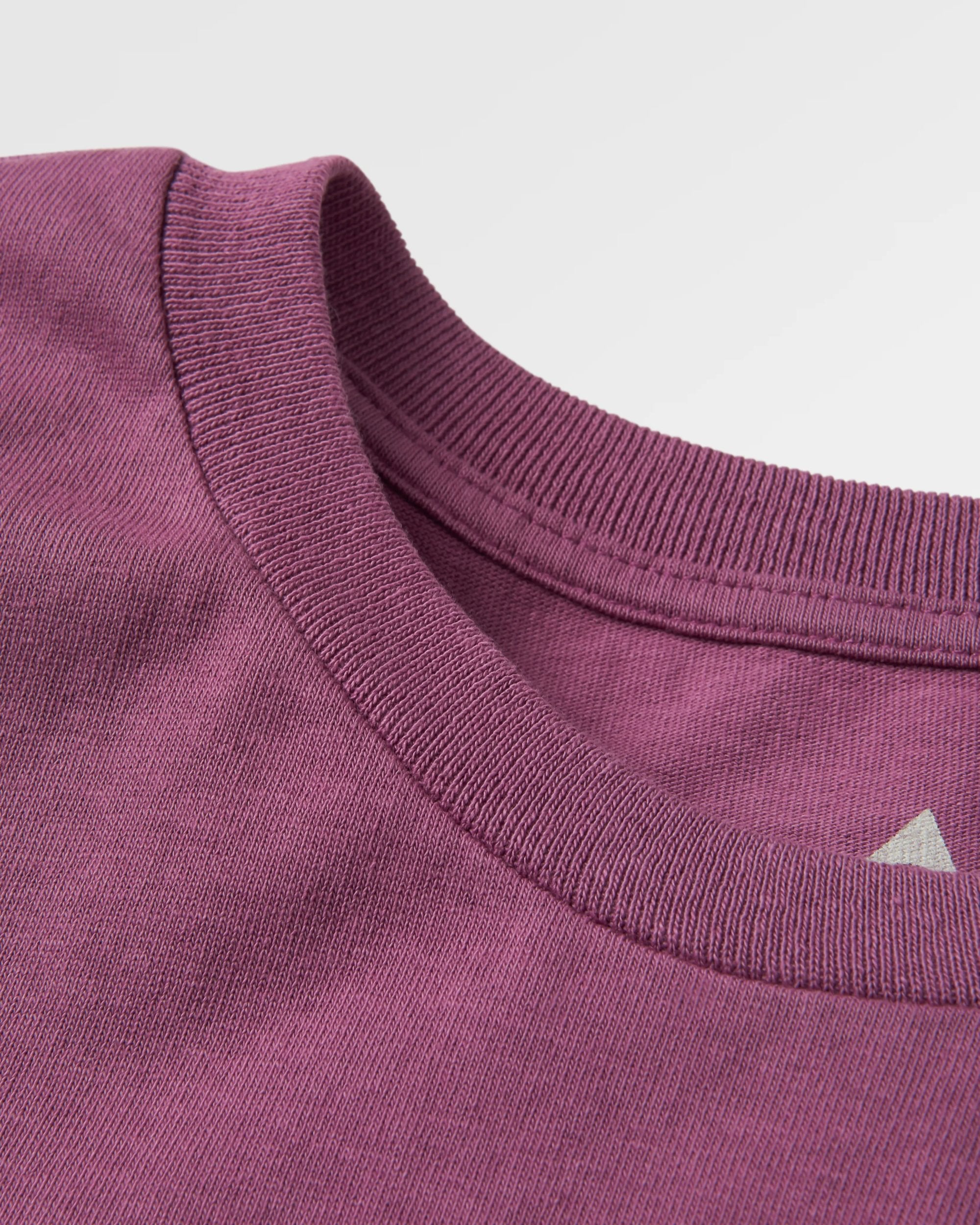 Discovery Rolled Sleeve T-Shirt - Berry - Flatlay