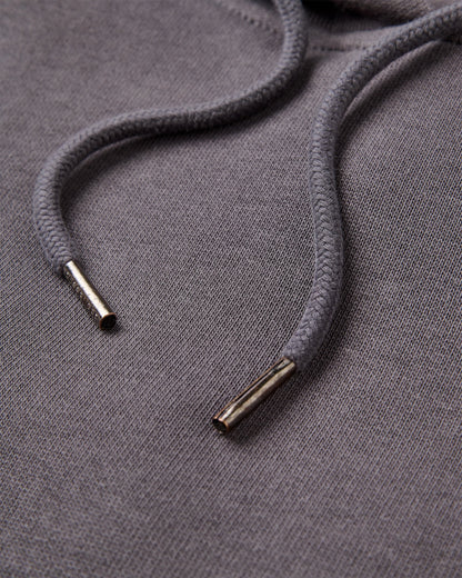 Dune Relaxed Fit Hoodie - Charcoal - Flatlay