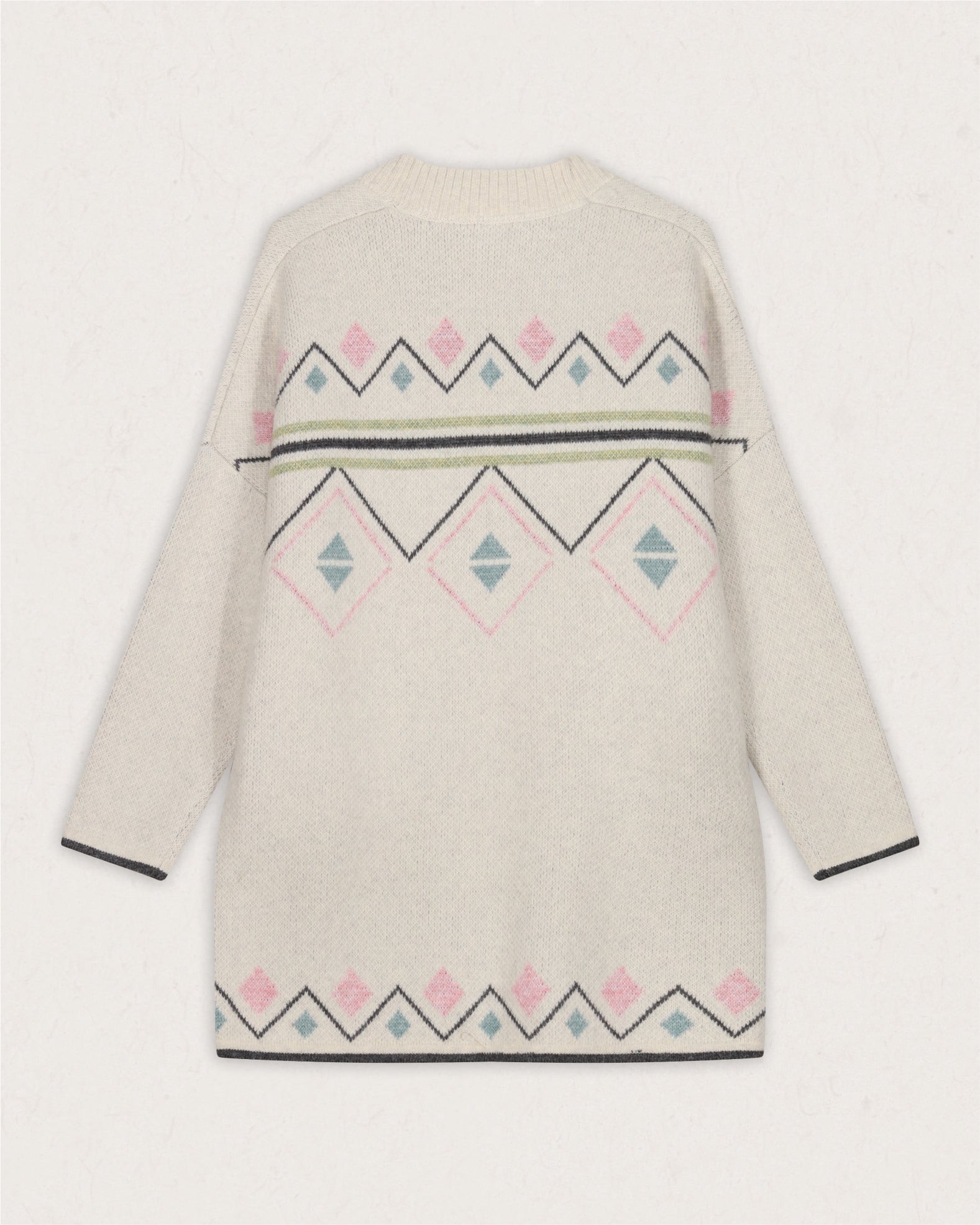 Leif Recycled Yarn Cardigan - Off White