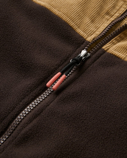 Somewhere Recycled Fleece - Caramel/Espresso - Flatlay