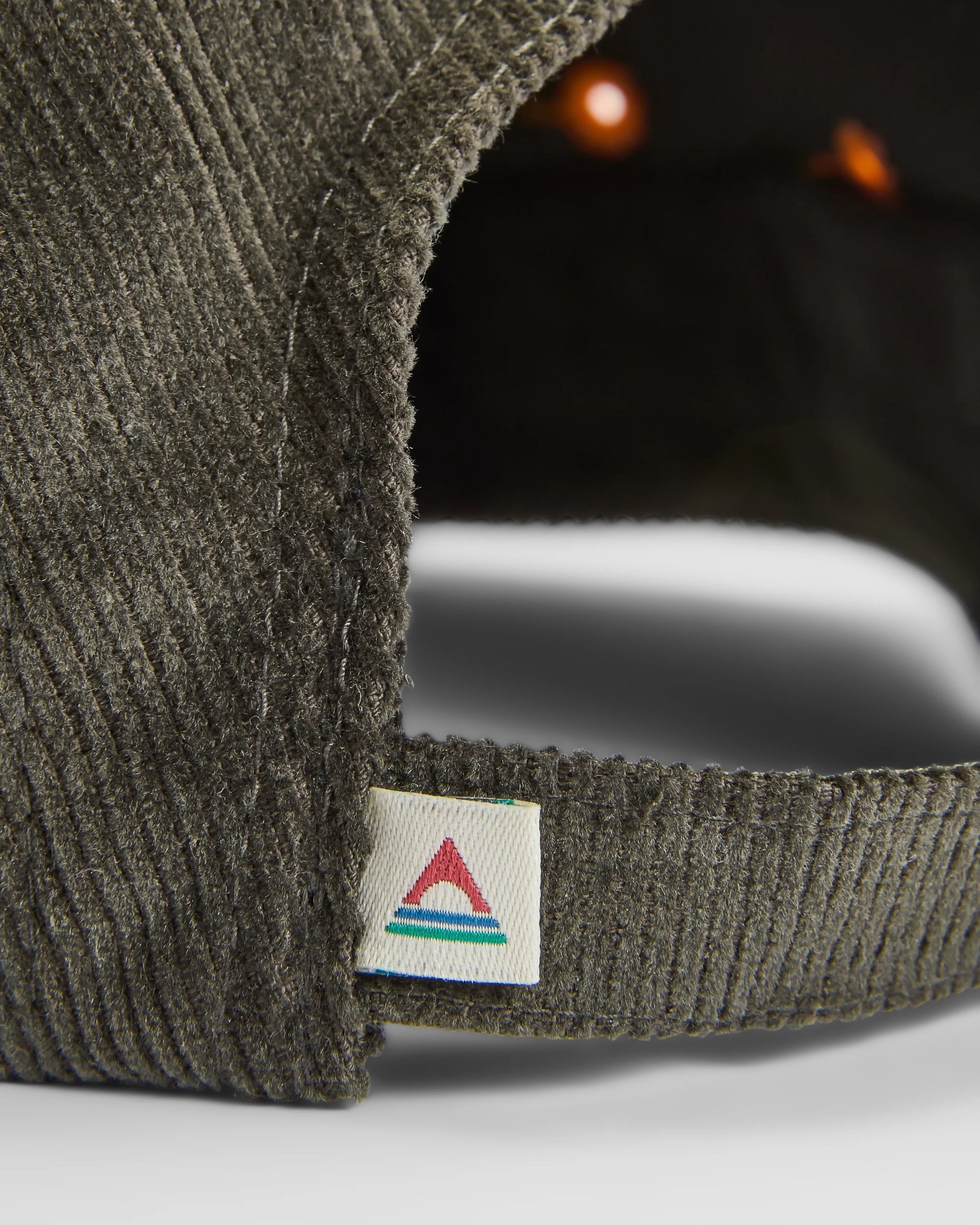 Fixie Organic Cord 5 Panel Cap - Khaki - Flatlay