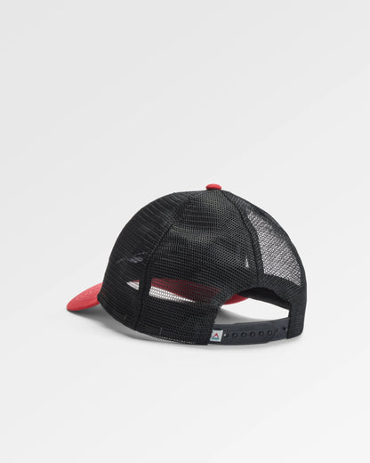 Odyssey Mesh Snapback Cap - Black/Red Spice - Flatlay