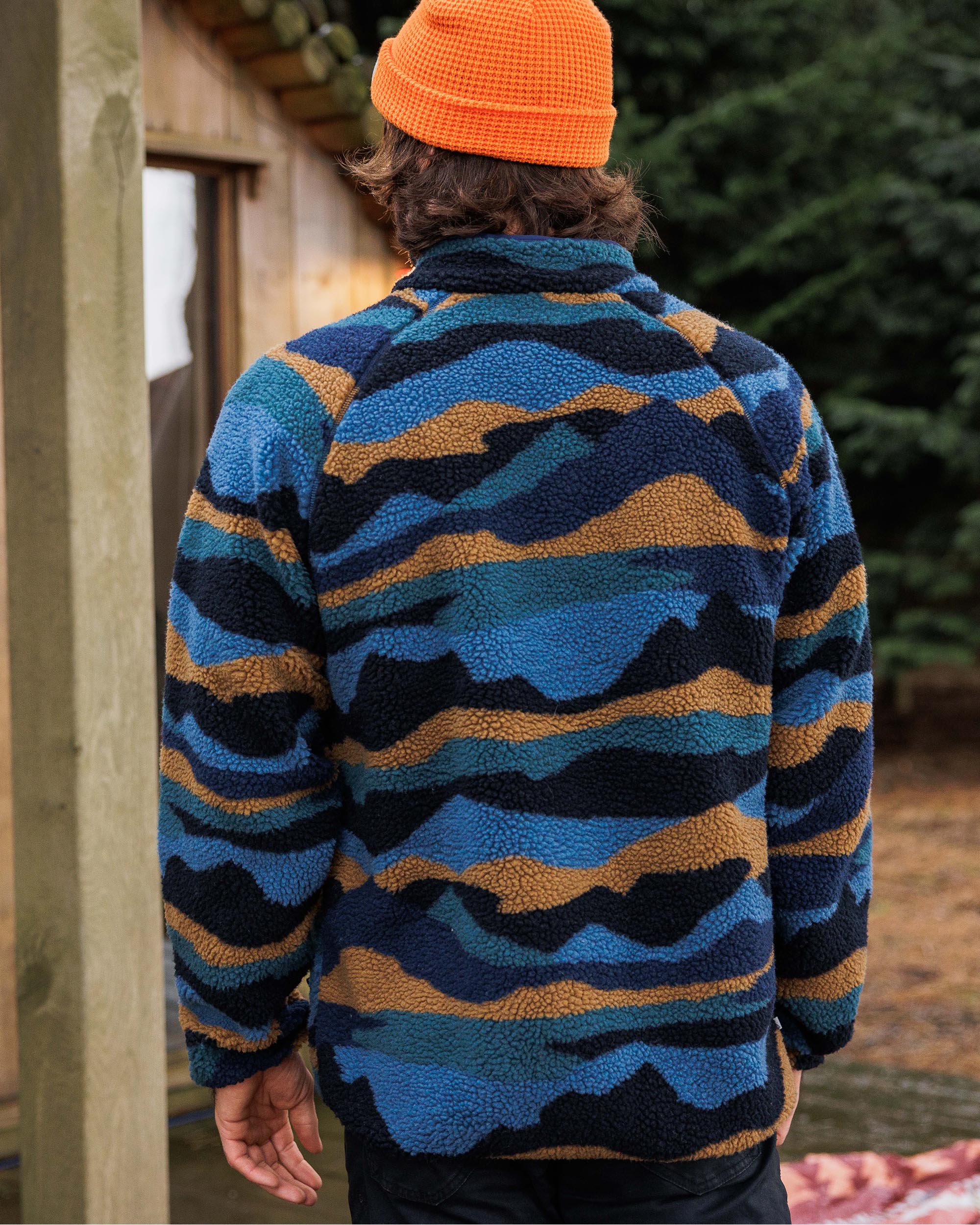 Offroad Recycled Sherpa 1/2 Zip Fleece - Scenic Navy - Lifestyle