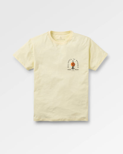 Explore T-Shirt - Pale Yellow - Flatlay