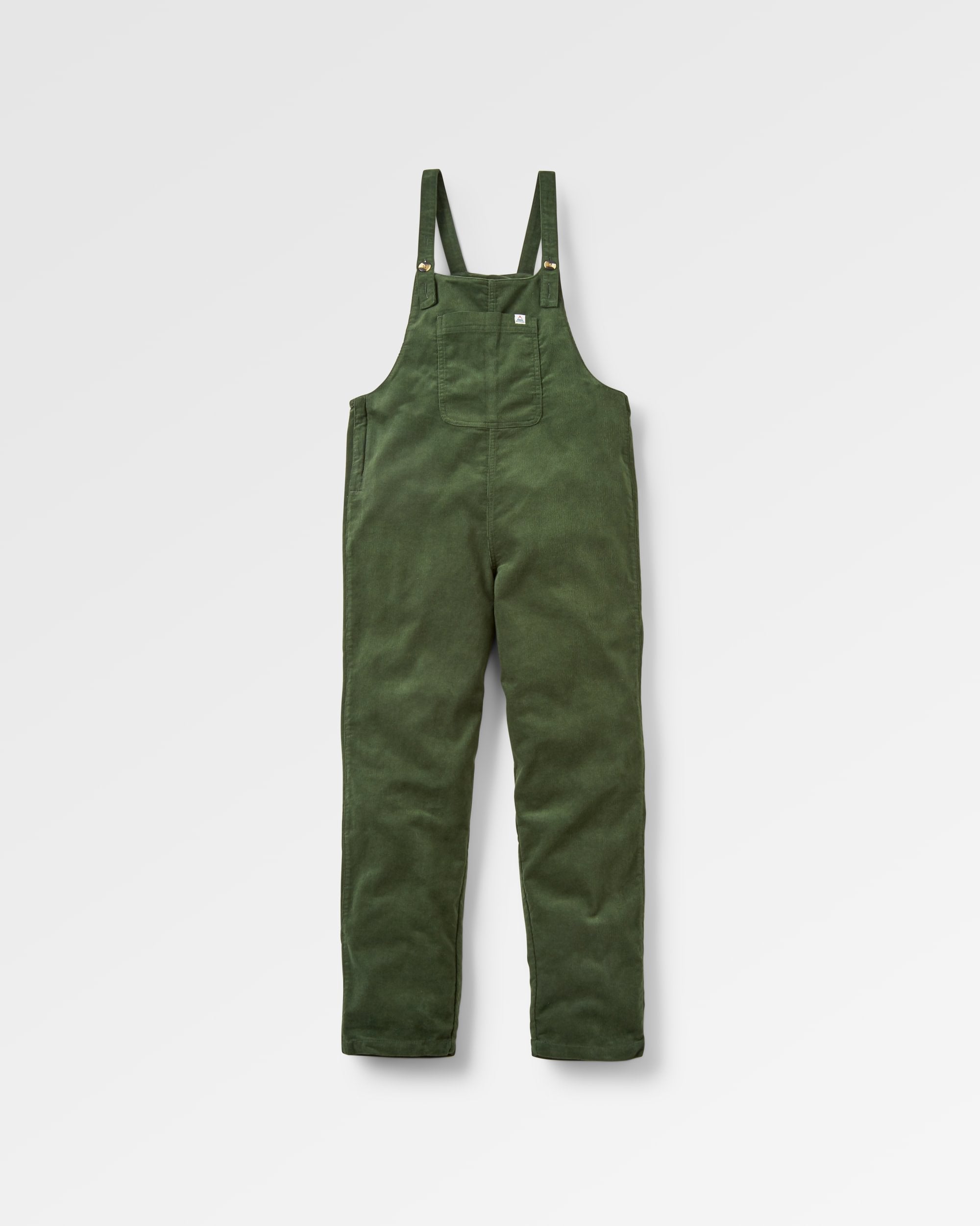 Meadows Organic Cotton Cord Dungarees - Fir Tree - Flatlay