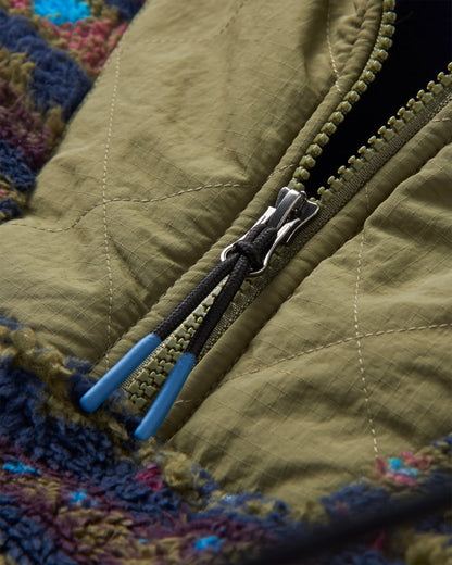 Beaumont Recycled Sherpa Hooded Fleece - Mountain Geo Multi