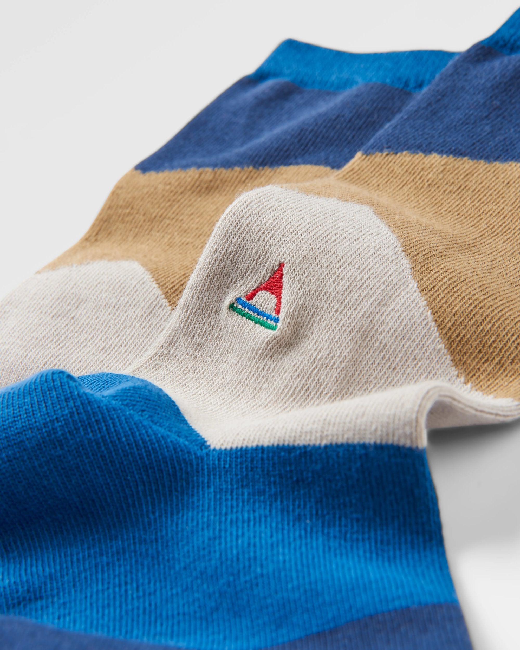 Panorama Organic Midweight Crew Socks - Scenic Toffee - Flatlay