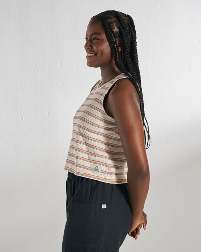 Retro Vibes Vest - Retro Stripe - Studio Model