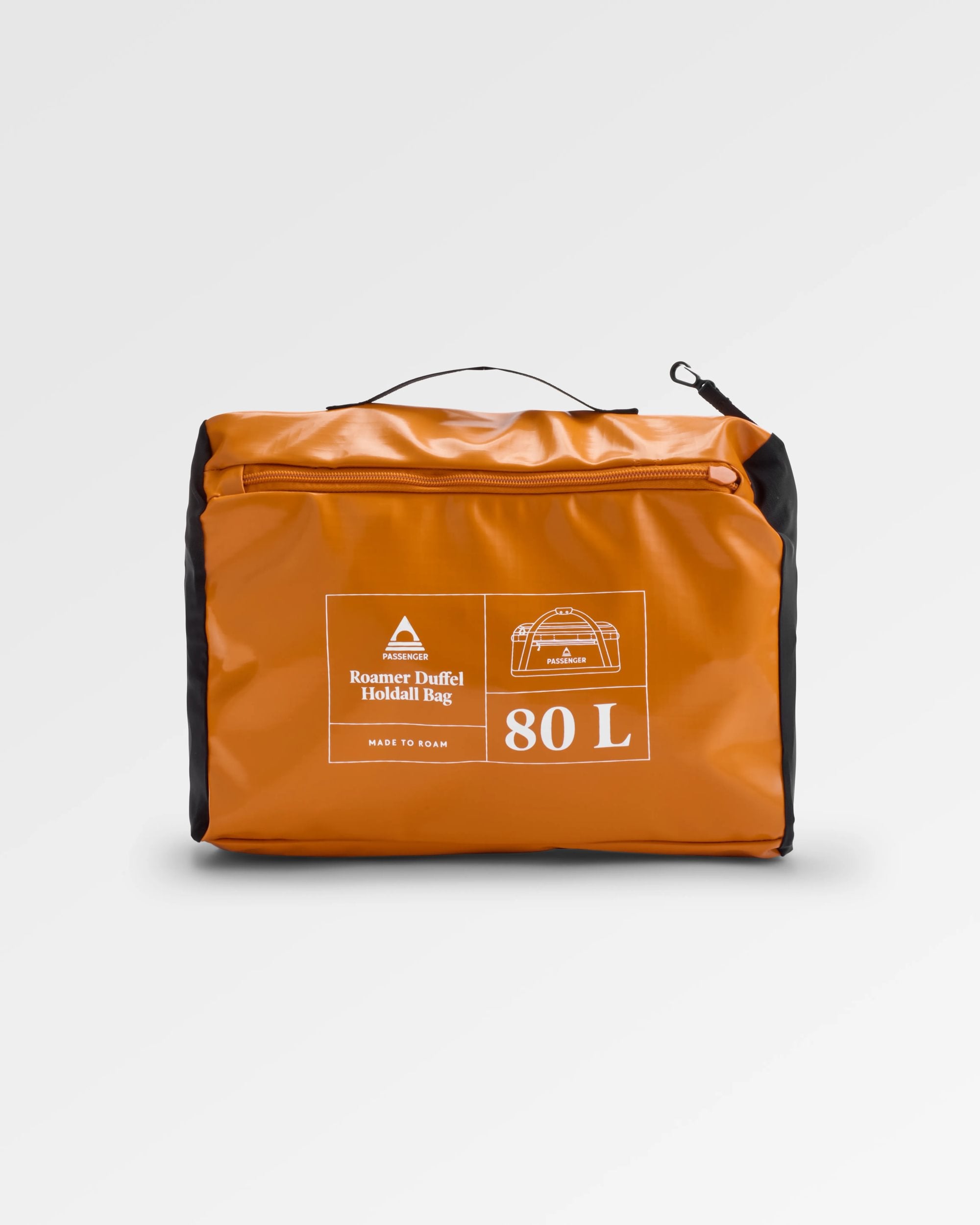 Roamer Recycled 80L Duffel Bag - Sunrise Orange - Flatlay