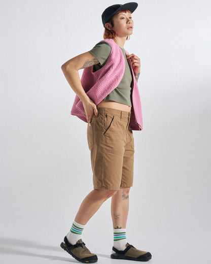 Lani 'Light' Organic Cotton Short - Caramel - Studio Model